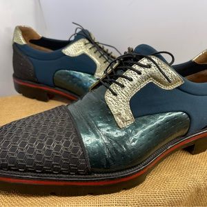 AUTH CHRISTIAN LOUBOUTIN CHARLIE ME FLAT MENS SHOES 42 US 9 MADE IN ITALY